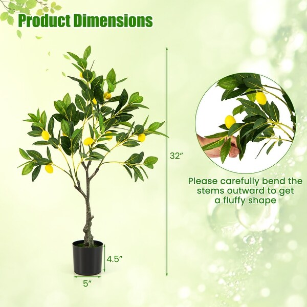 Artificial Lemon Tree Tall Fake Lemon Plant wuth Lemon Fruits