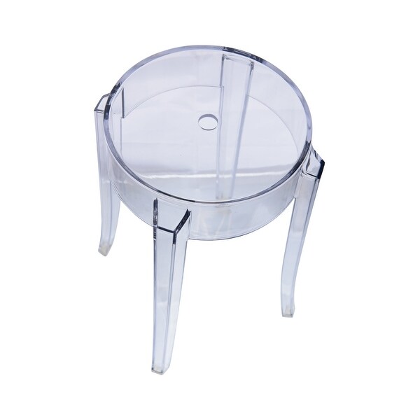 LeisureMod Averill Modern Plastic Dining Stool for Dining Room - 18.1