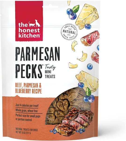 The Honest Kitchen Parmesan Pecks Beef， Parmesan and Blueberry Recipe Dog Treats