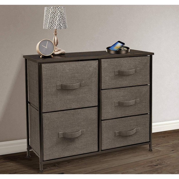 Sorbus Drawer Dresser Nightstand For Home Bedroom Brown