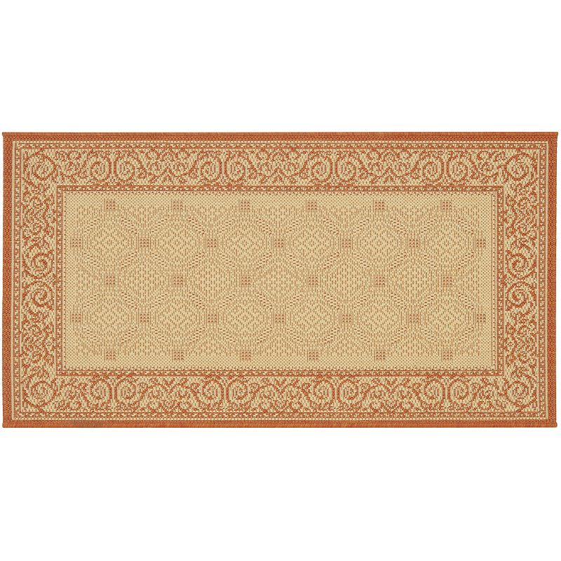 Safavieh Courtyard Framed Border Indoor Outdoor Rug