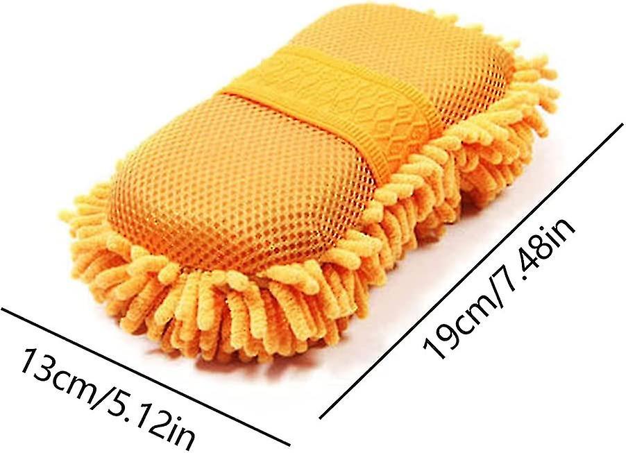 4 Pieces Heilwiy Gift Car Wash Sponge Microfiber Scratch-free Car Wash Mitt