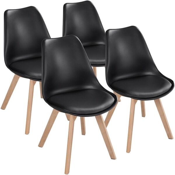 Yaheetech Set of 4 Dining Chairs with Modern Soft Padded