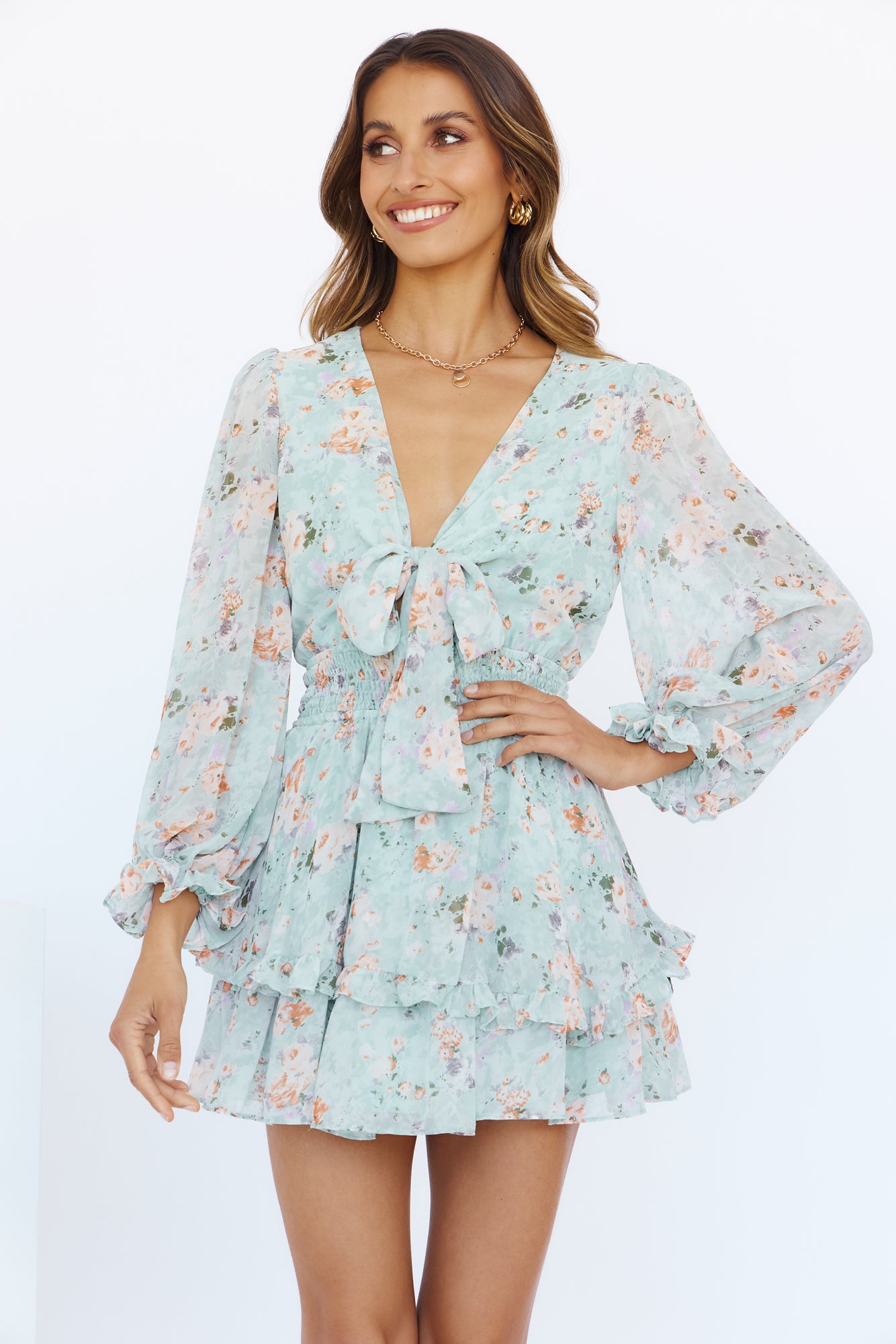 Crystal Skies Dress Mint