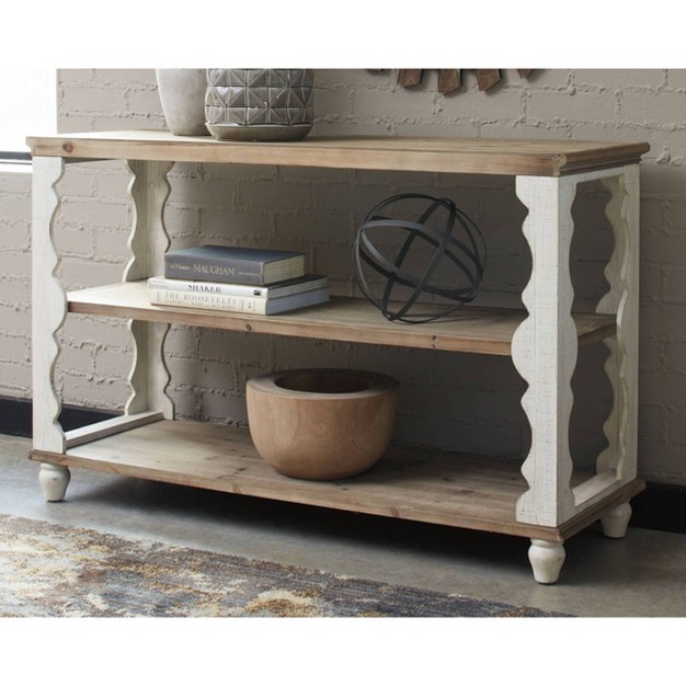 Alwyndale Sofa And Console Table Antique White brown Signature Design By Ashley