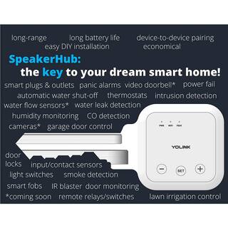 YoLink Smart Home Speaker Hub Plays TonesAlarms and Your Text-to-Speech Custom Messages Voice Announcements YS-1604