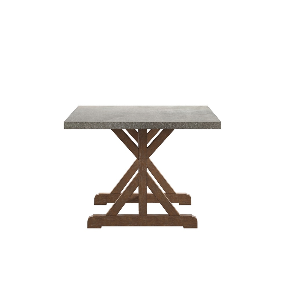 Benchwright Rustic Pine Trestle Accent Dining Table by iNSPIRE Q Artisan