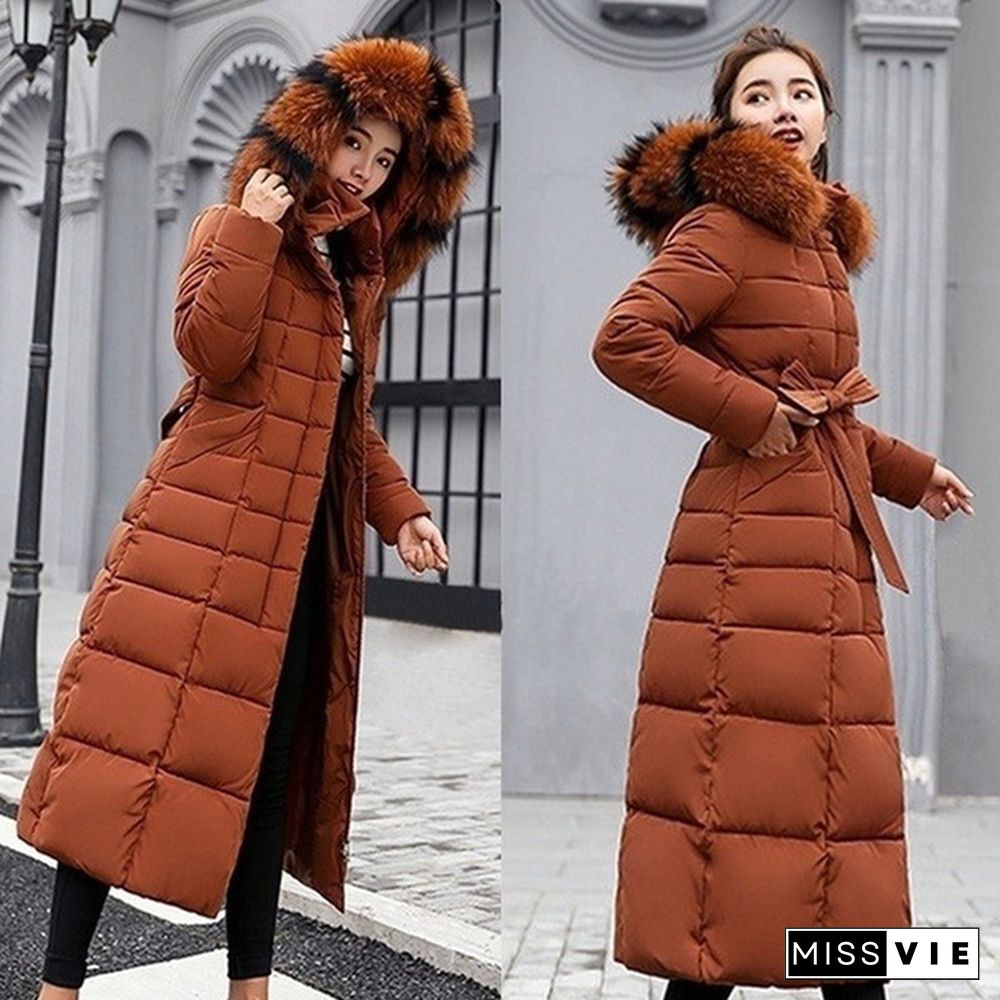 New Fashion Women's Winter Down Coat Clothes Cotton-Padded Thickening Down Casual Winter Coat Long Jacket Down Parka XS-3XL