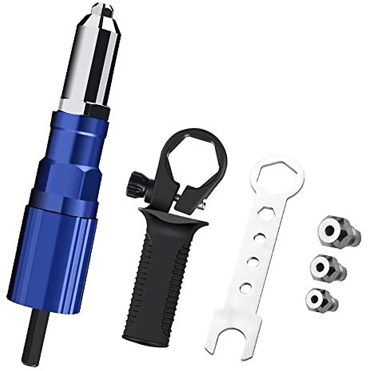 Riveter Drill Attachment  Electric Rivet Gun Adapter  Rivet Gun Drill Adapter  Riveter Insert Tool  Riveting Hand Tool  Cordless Aluminum Alloy Insert