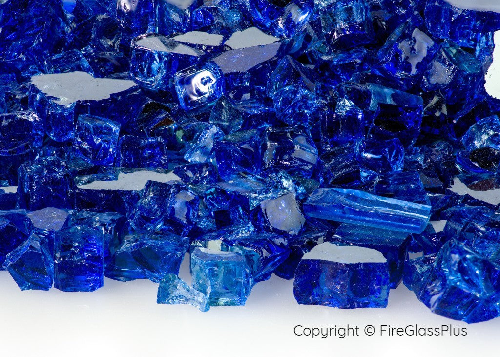 Fire Glass Plus Sapphire Reflective 1/4- 1/2 Fire Glass 10LBS