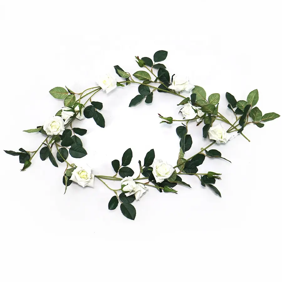 Supplies faux rose garland rose vine for landscape decoration