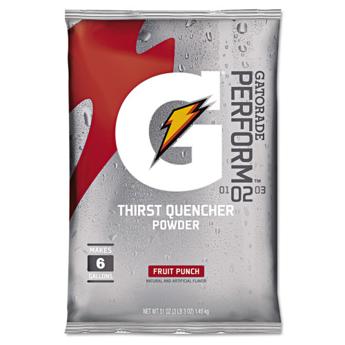 Gatorade Original Powdered Drink Mix， Fruit Punch， 51oz Packet， 14/Carton (33690)