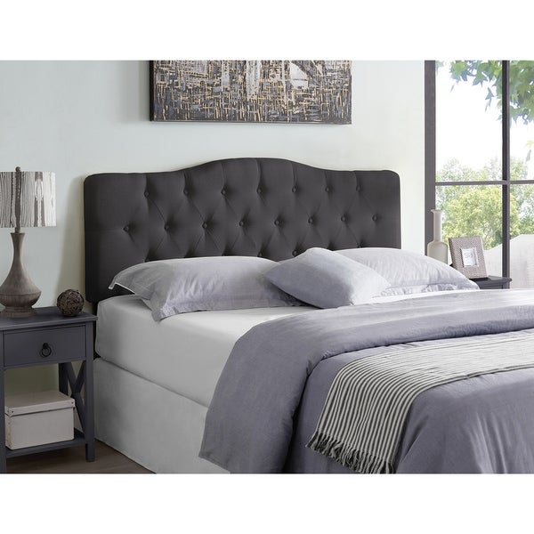 Cassandra Button Tufted Upholstered Headboard， Height Adjustable Headboards，Bed Backboard Premium Padded Fabric Headboard - - 36193653