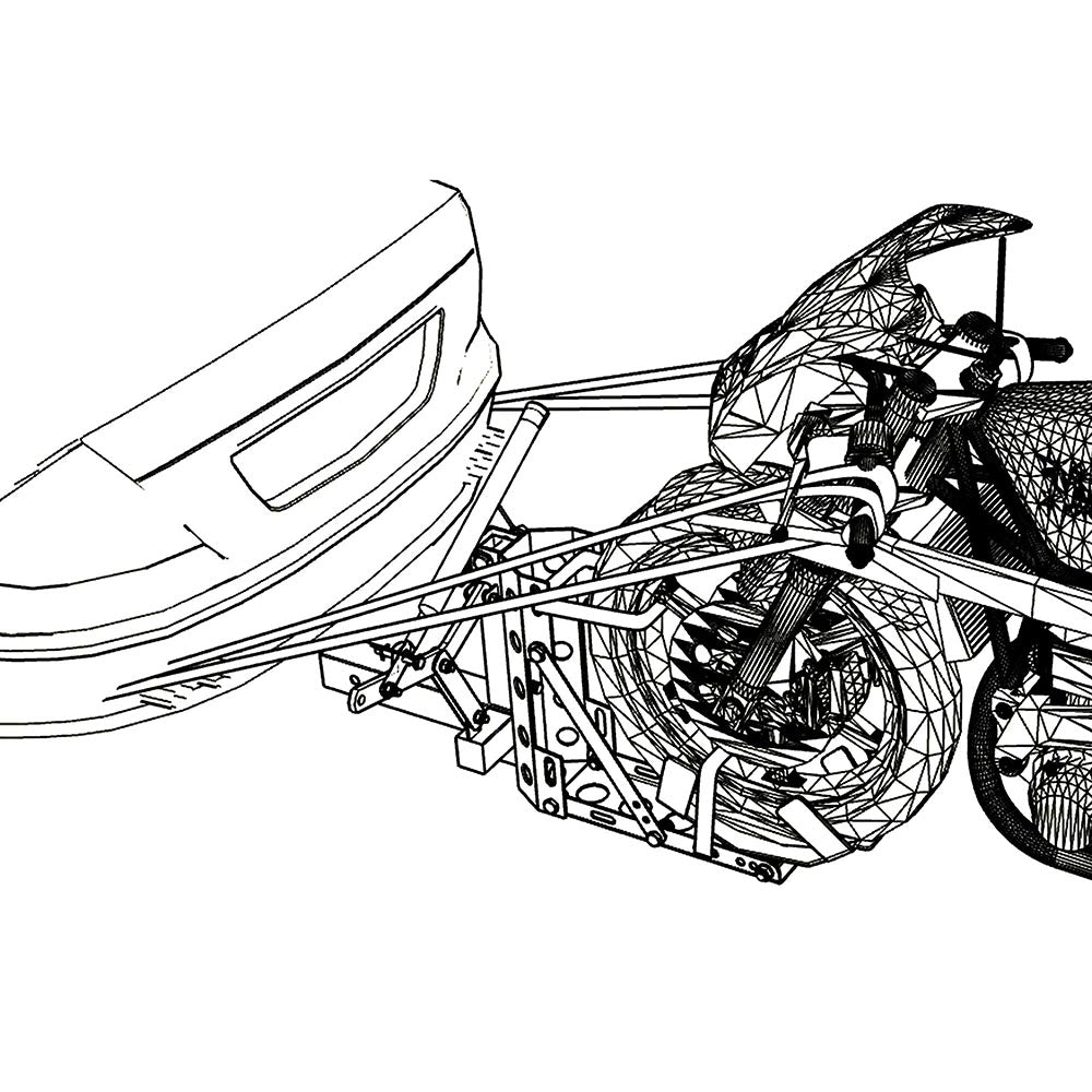 Yescom 800lbs Motorcycle Trailer Hitch Carrier & 2
