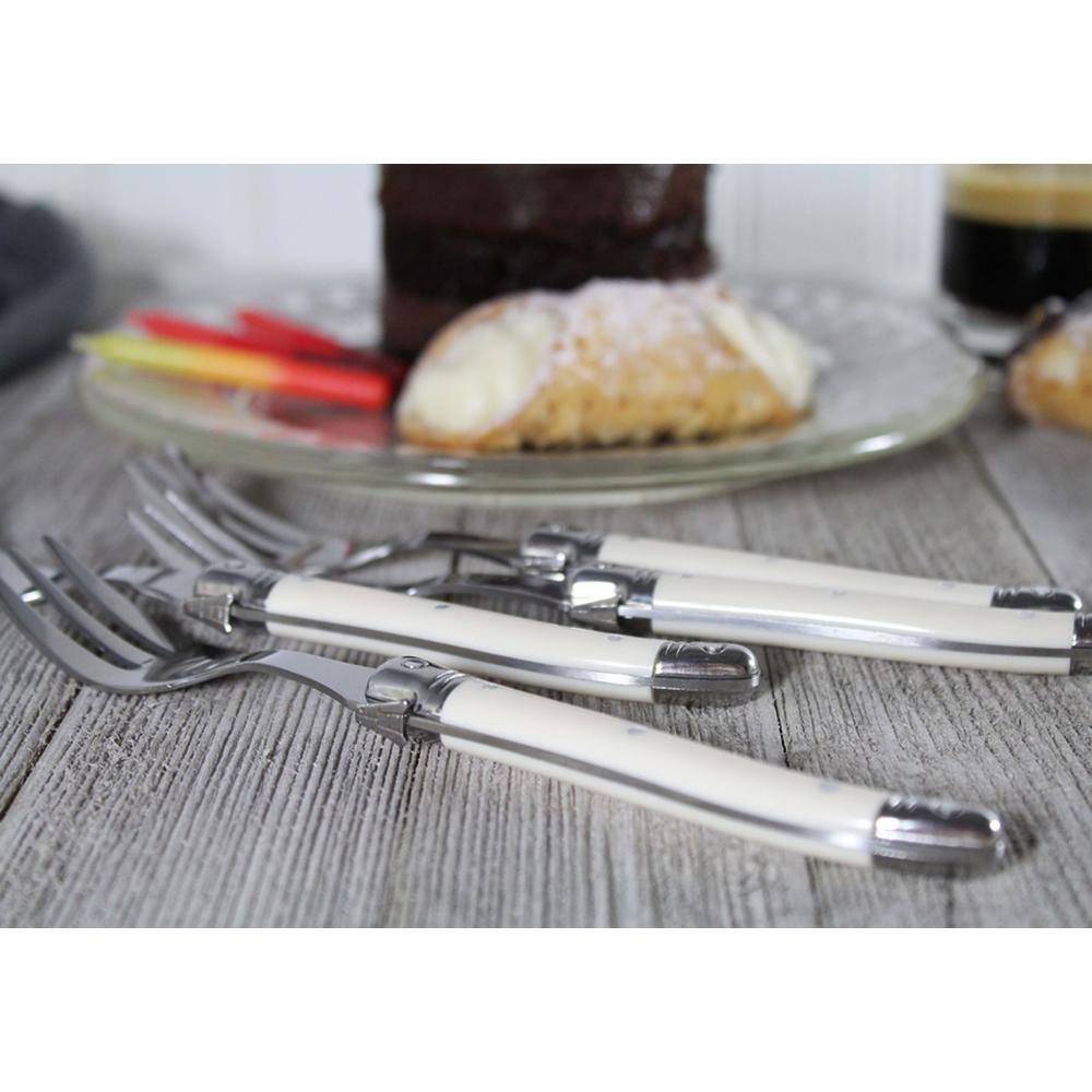 French Home Laguiole Faux Ivory Cake Forks (Set of 4) LG091