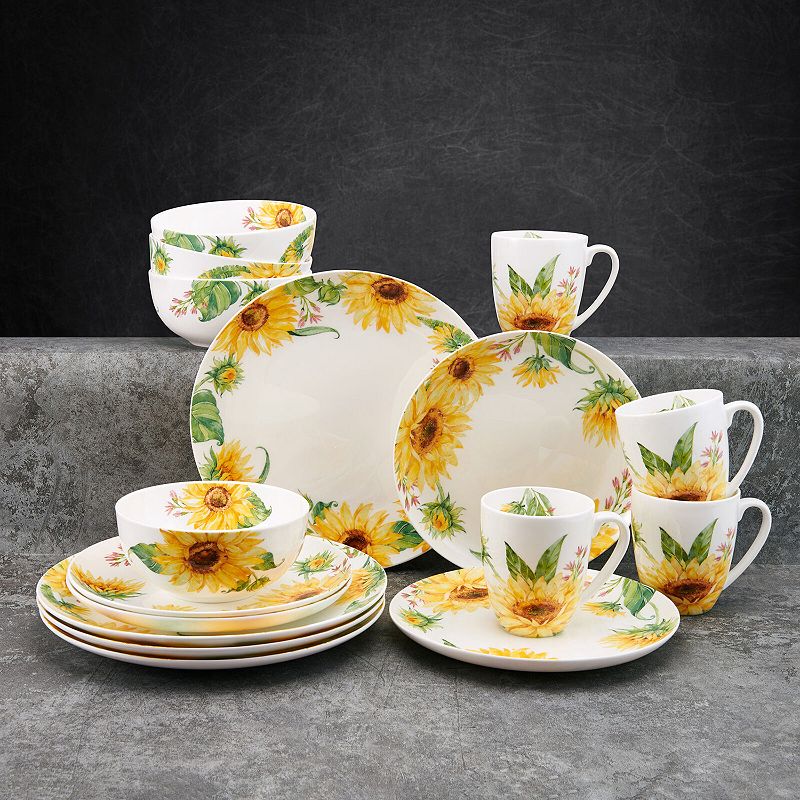 Mikasa Sunflower Bone China 16-pc. Dinnerware Set