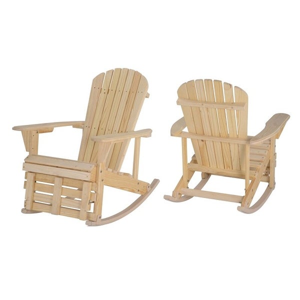 Zero Gravity Collection Adirondack Rocking Chair with Built-in Footrest (2 Pack) - Overstock - 33252666