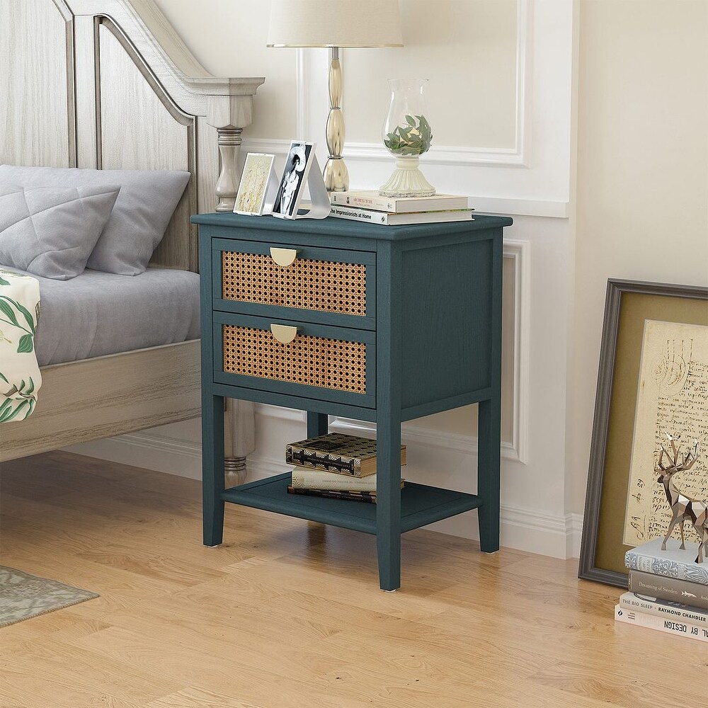 Modern Nightstand with 2 Drawers Side Table/Sofa Table/End Table