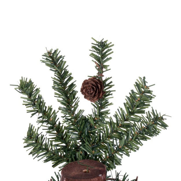 Vickerman Artificial Alpine Tree With Pine Cones and Vine