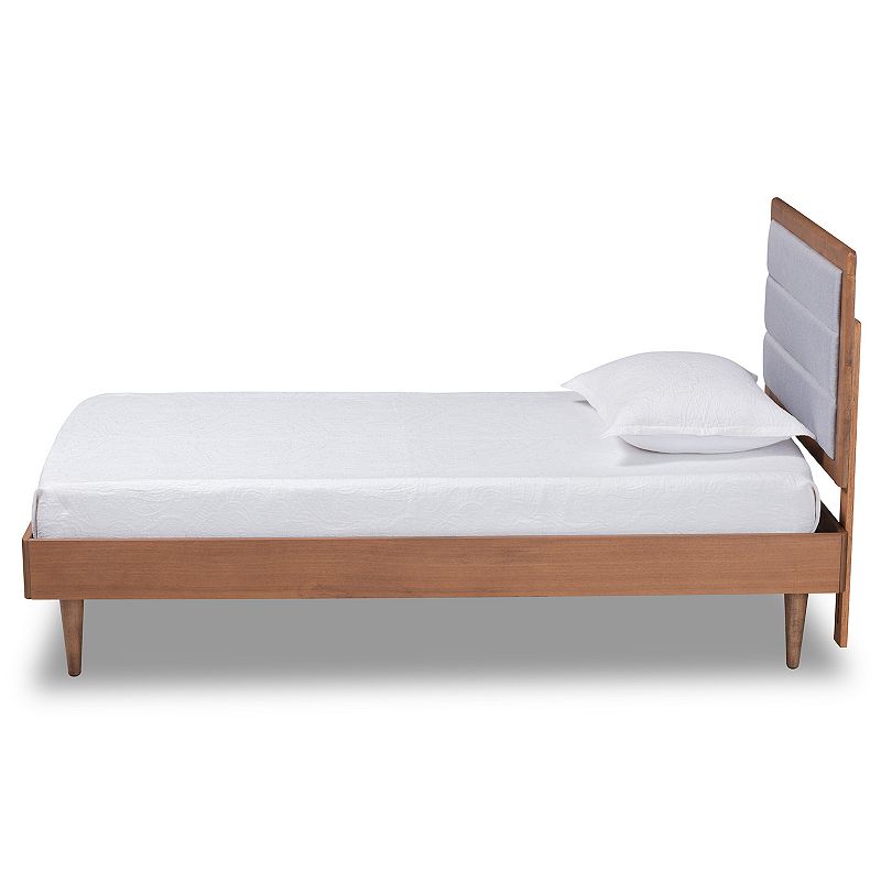 Baxton Studio Seren Upholstered Twin Platform Bed