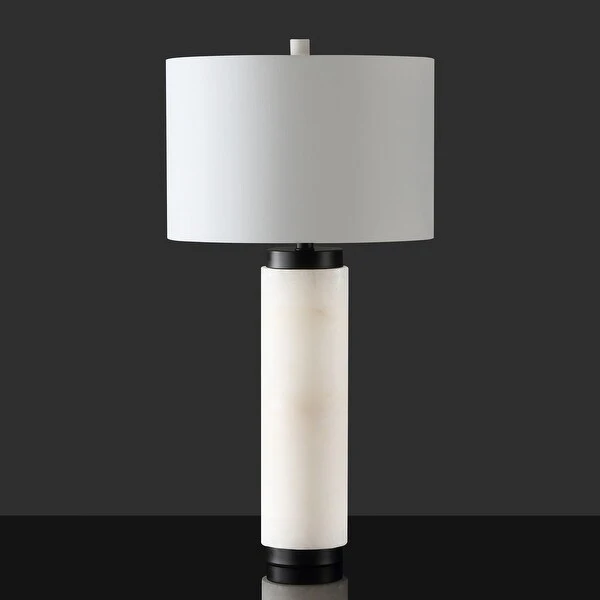 SAFAVIEH Couture Sydni Alabaster Pillar Table Lamp - 15 IN W x 15 IN D x 30 IN H