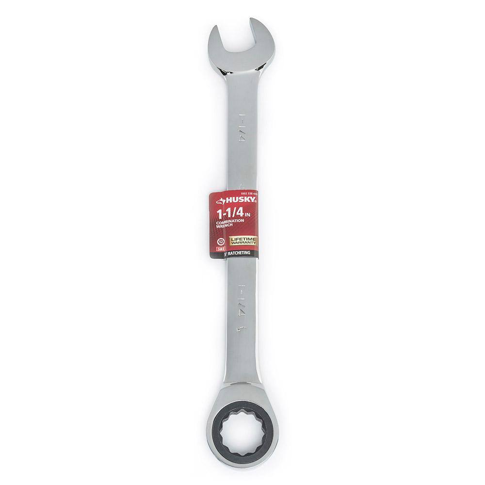 Husky 1-14 in. 12-Point Ratcheting Combination Wrench HRW1I14