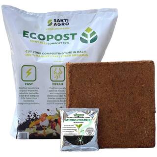 Viagrow 2.8 cu. ft. Sakti Agro EcoPost Compost Soil Scent Free Coconut Coir Expanding Block (100 l) SAKEP5KG