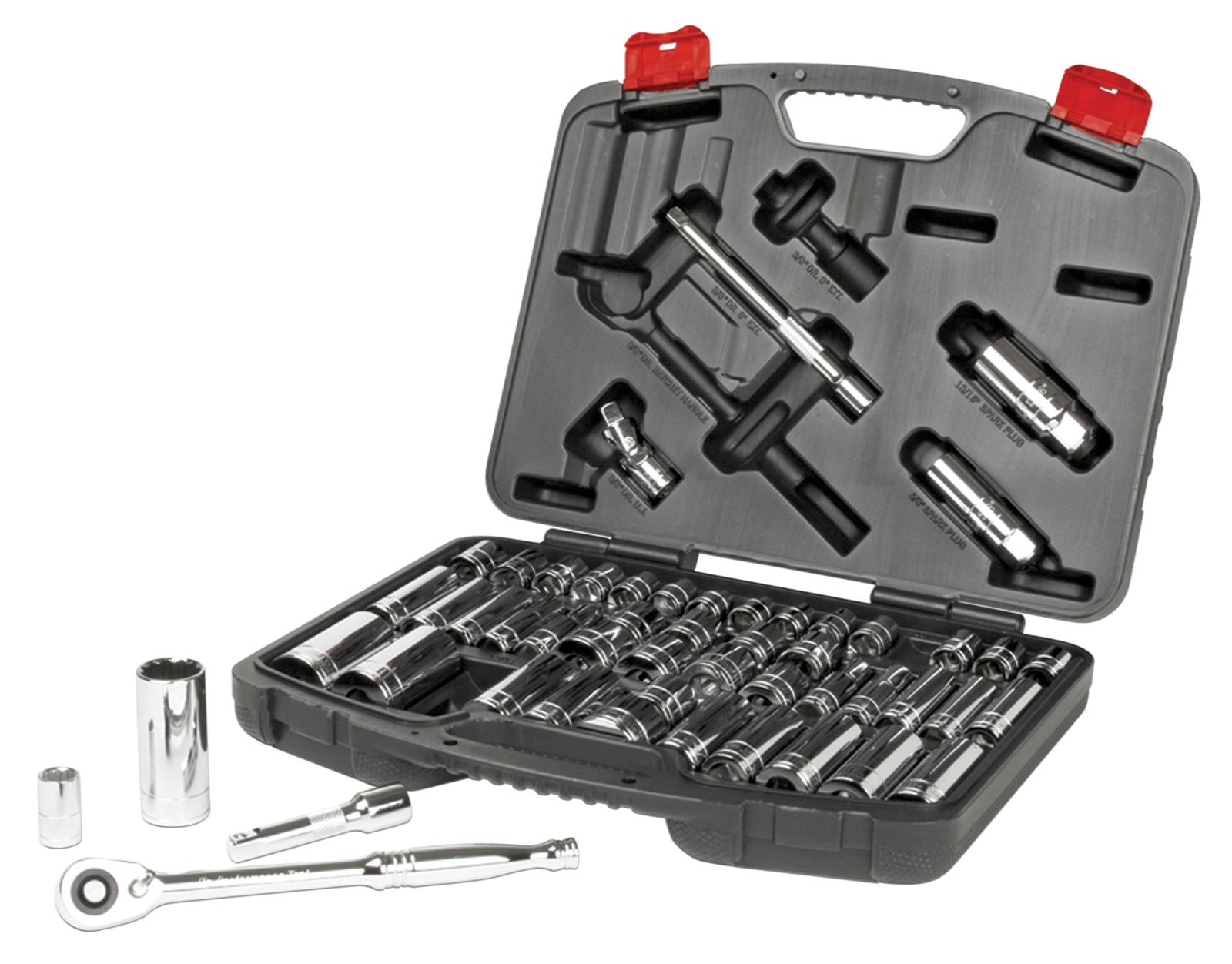 Performance Tool W38905 Performance Tool 51-Piece 3/8 in. Drive Mechanics Tool Sets