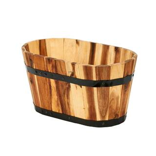 18 in. Oval Wood Planter 2845B