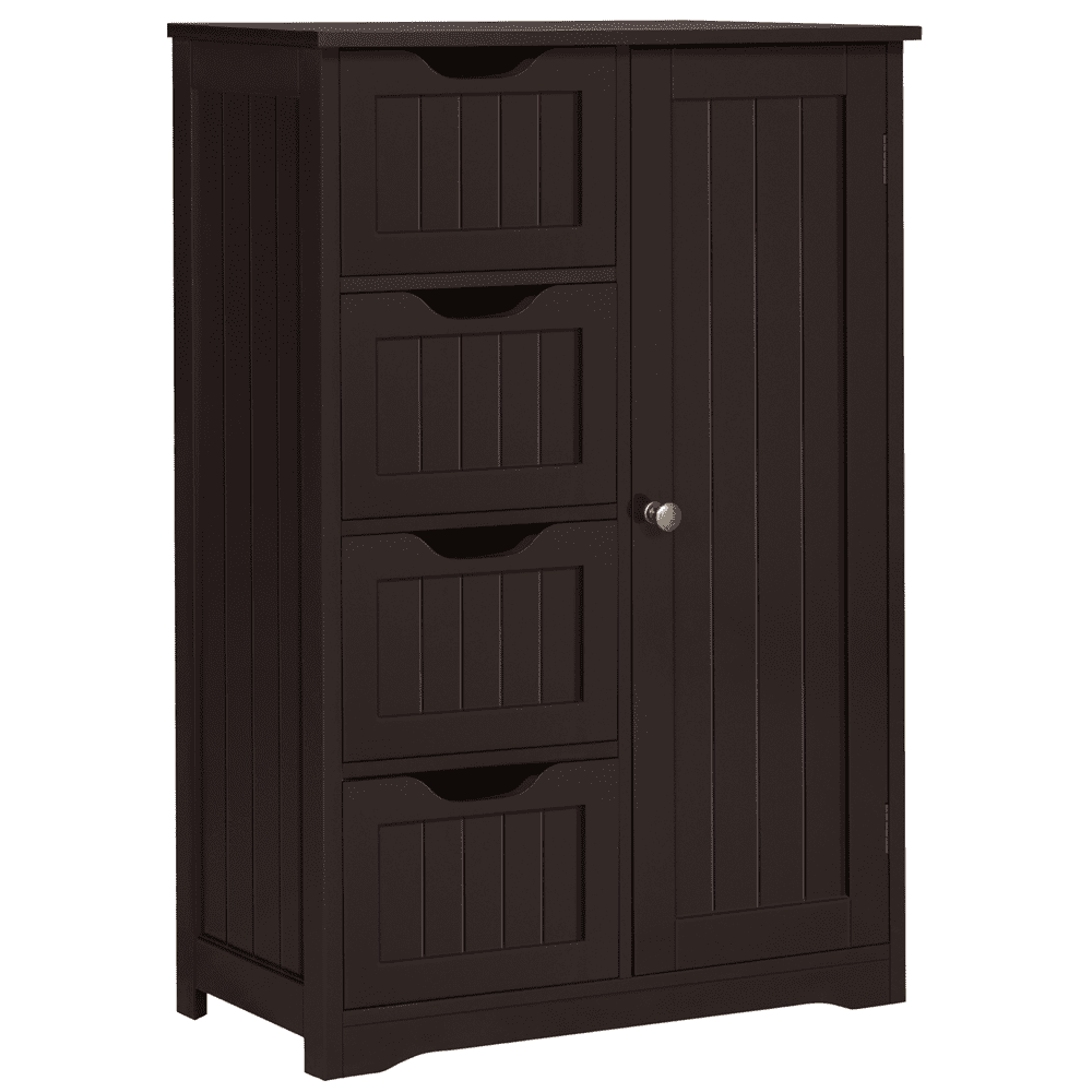 Easyfashion Wooden Bathroom Cabinet Storage Cabinet Espresso