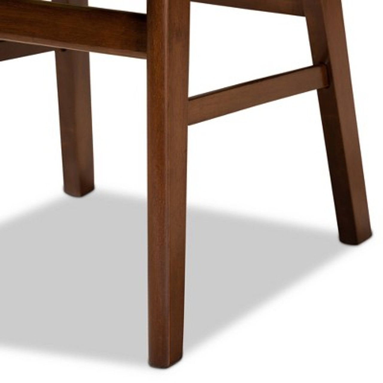 2pc Euclid Wood Dining Chair Set Sand/Brown - Baxton Studio