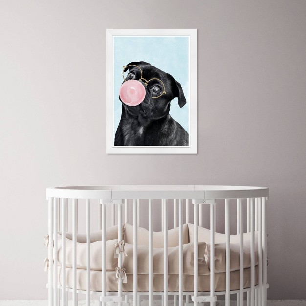 X 21 quot Puppy Bubblegum Animals Framed Art Print Wynwood Studio