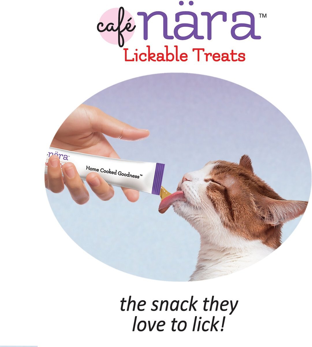 Cafe Nara Tuna Flavored Lickable Cat Treats， 2-oz bag， 4 count