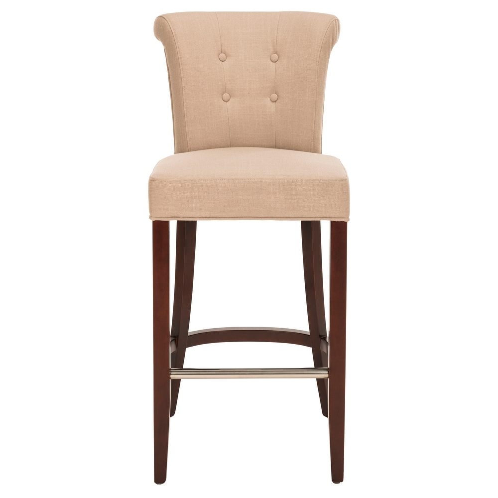 SAFAVIEH 29.7 inch Parker Curved Back Mahogany Bar Stool   19.6\