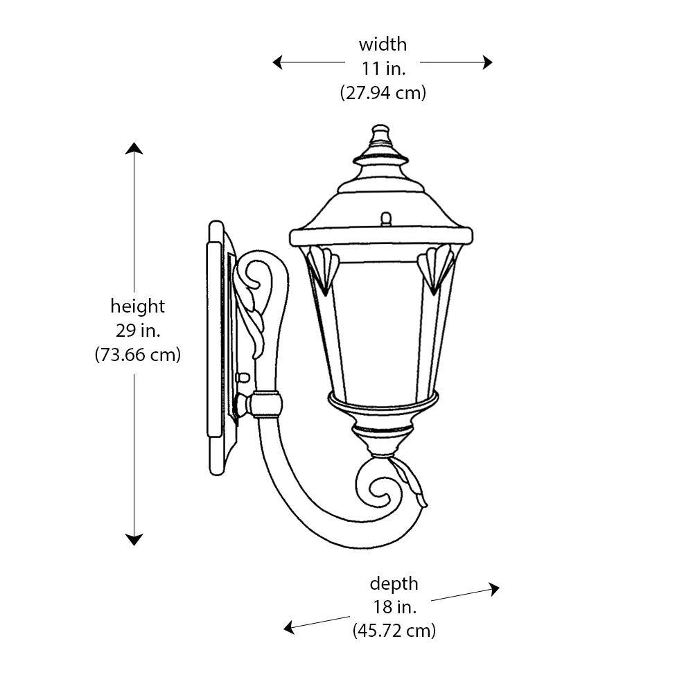 Bel Air Lighting Commons 4-Light Rust Coach Outdoor Wall Light Fixture with Seeded Glass 5042 RT