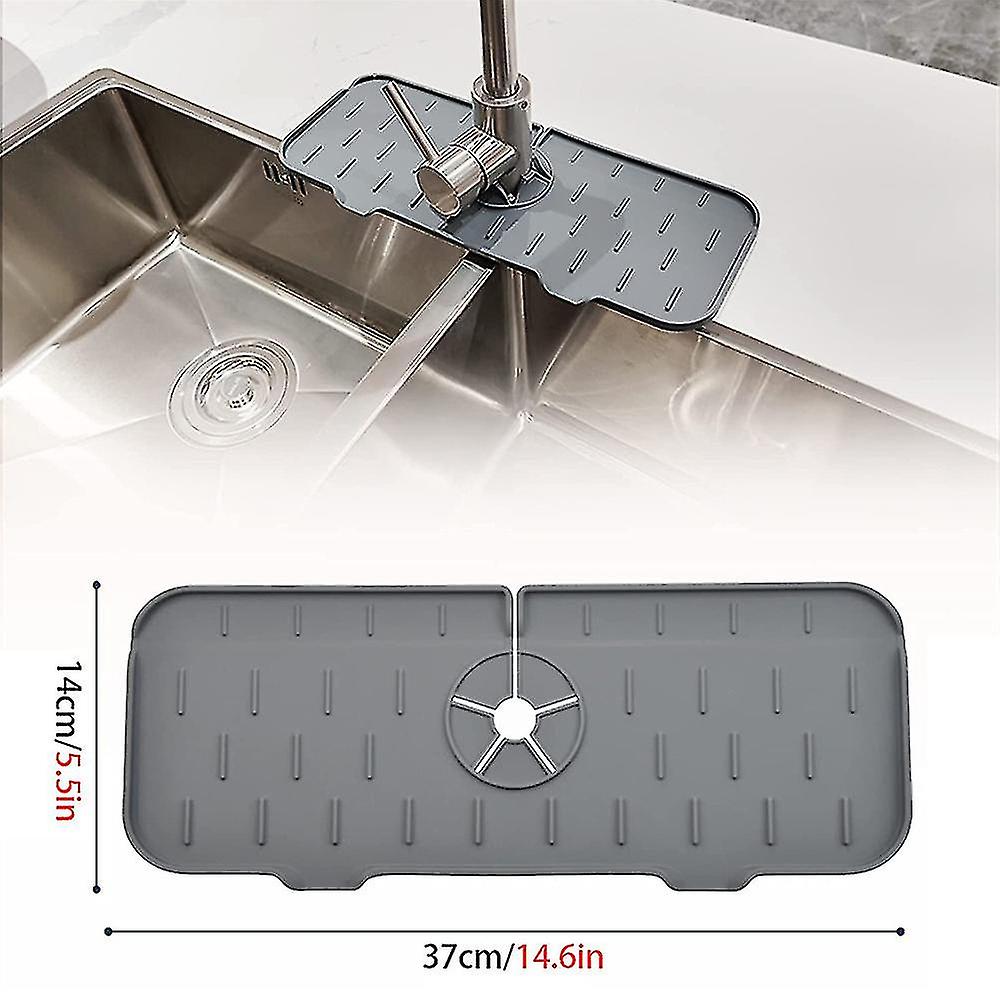 Self-draining Faucet Sink Splash Drip Catcher Kitchen Guard Drying Mat