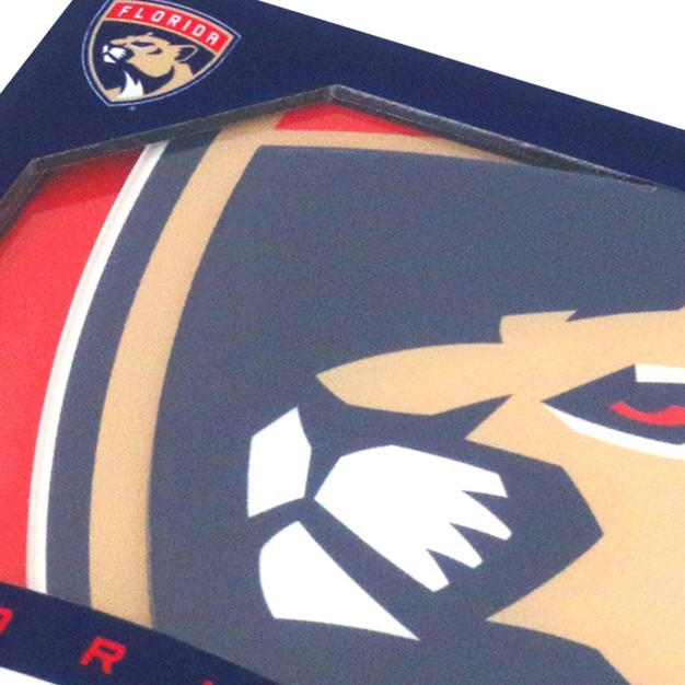 Nhl Florida Panthers 3d Logo Series Coasters