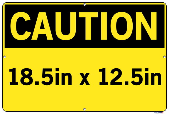 Vestil  SI C 14 D AL 063 sign caution 14 18.5x12.5...