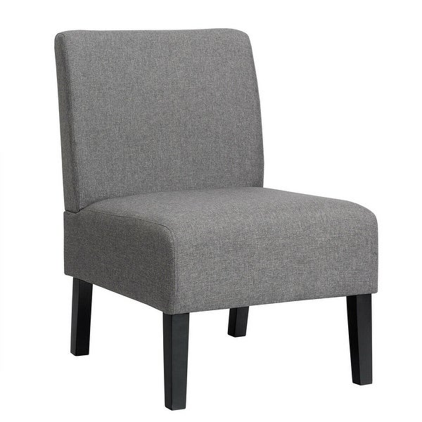 GZMR Armless Accent Chair with Rubber Wood Legs