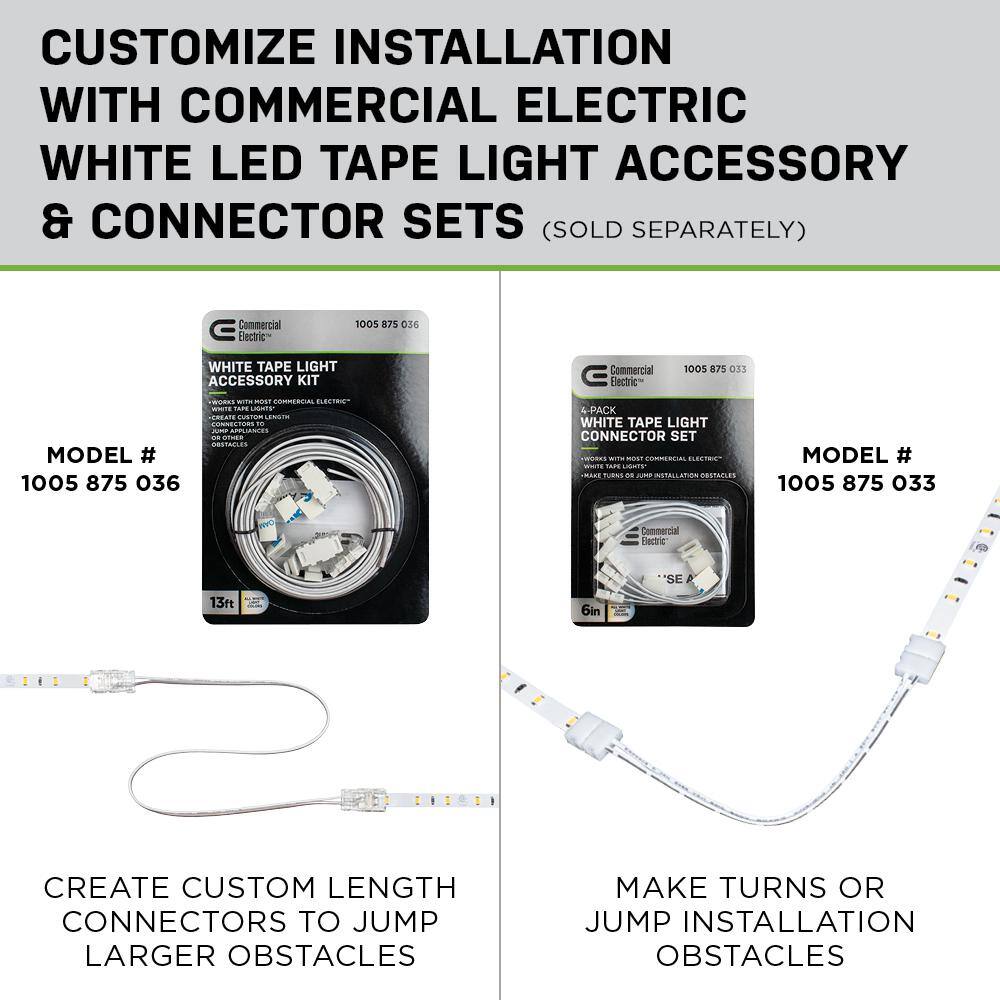 Commercial Electric 16 ft. LED Tunable White Tape Light Kit- Under Cabinet Light 421510