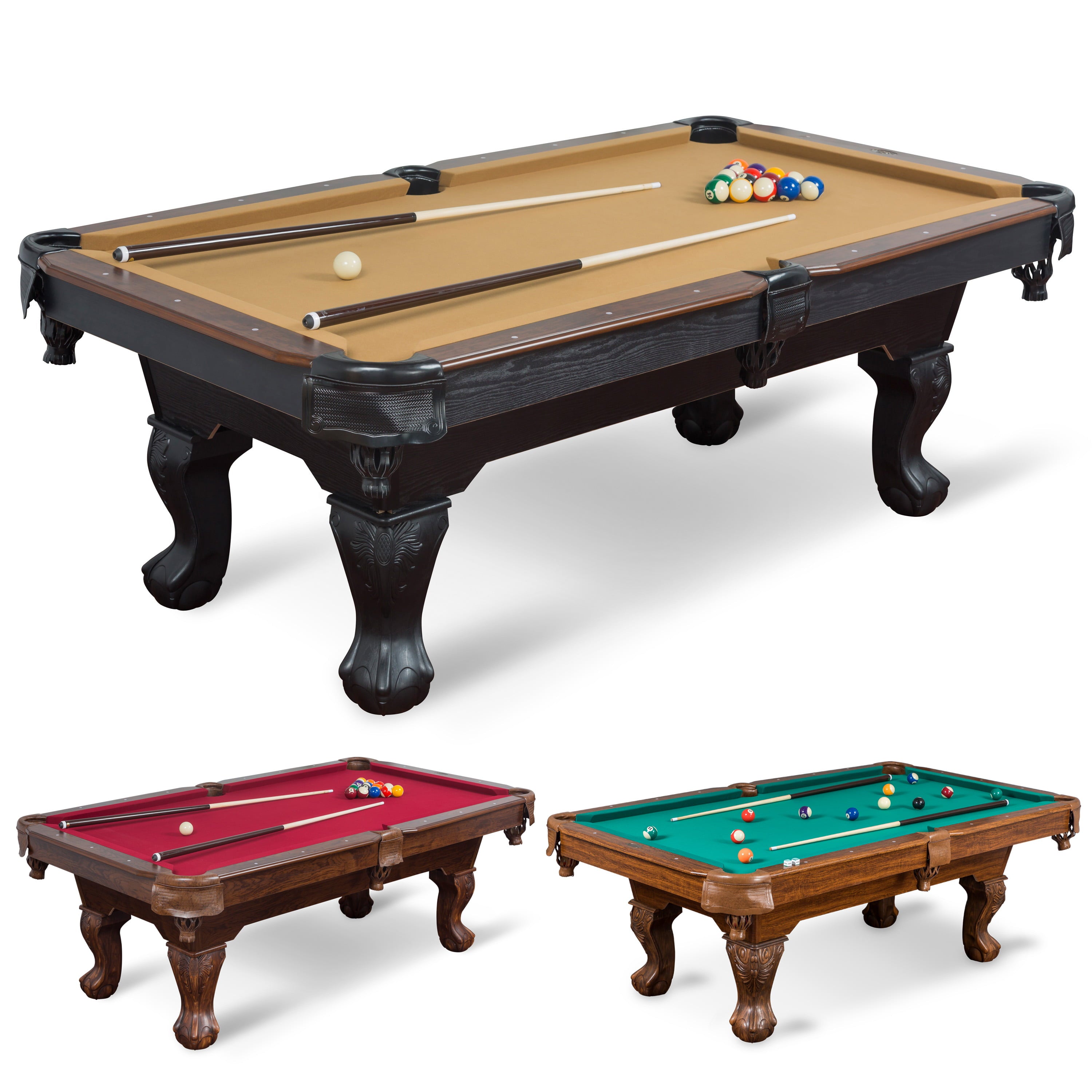 Classic Sports Brighton 87" Billiard Pool Table in Tan