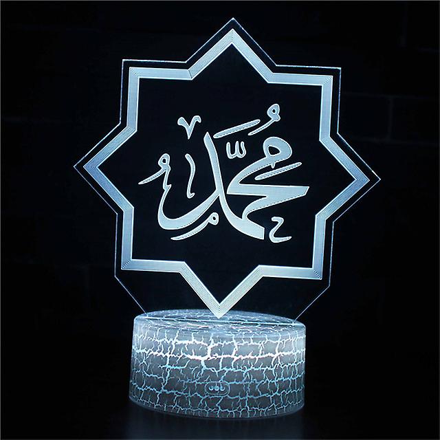 3d Led Night Light Lamp 16 Colors With Remote Bedroom Bedside Nightlight Ramadan Decoration Gift Islamic Citadel Usb Table Lamp