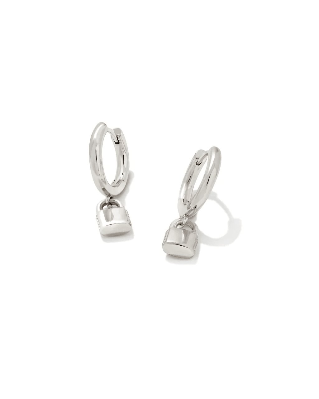 Kendra Scott  Jess Lock Huggie Earrings in Silver