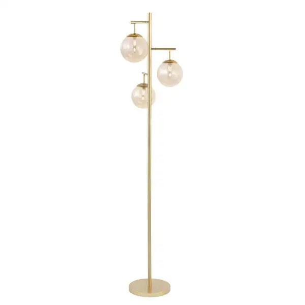 GetLedel 68.9-inch 3-Light Tree Floor Lamp with Glass Shades