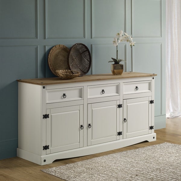 Wood Buffet Sideboard Corona White | Furniture Dash - N/A