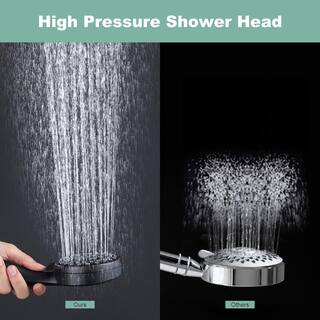 WOWOW 5-Spray 1.75 GPM 3.5 in. Wall Mount Handheld Shower Head in Oil Rubbed Bronze H5010RB-C-AM