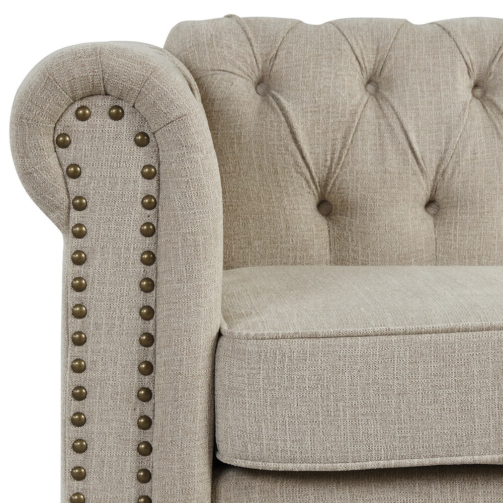 Morden Fort Tufted Upholstered Chesterfield Armchair