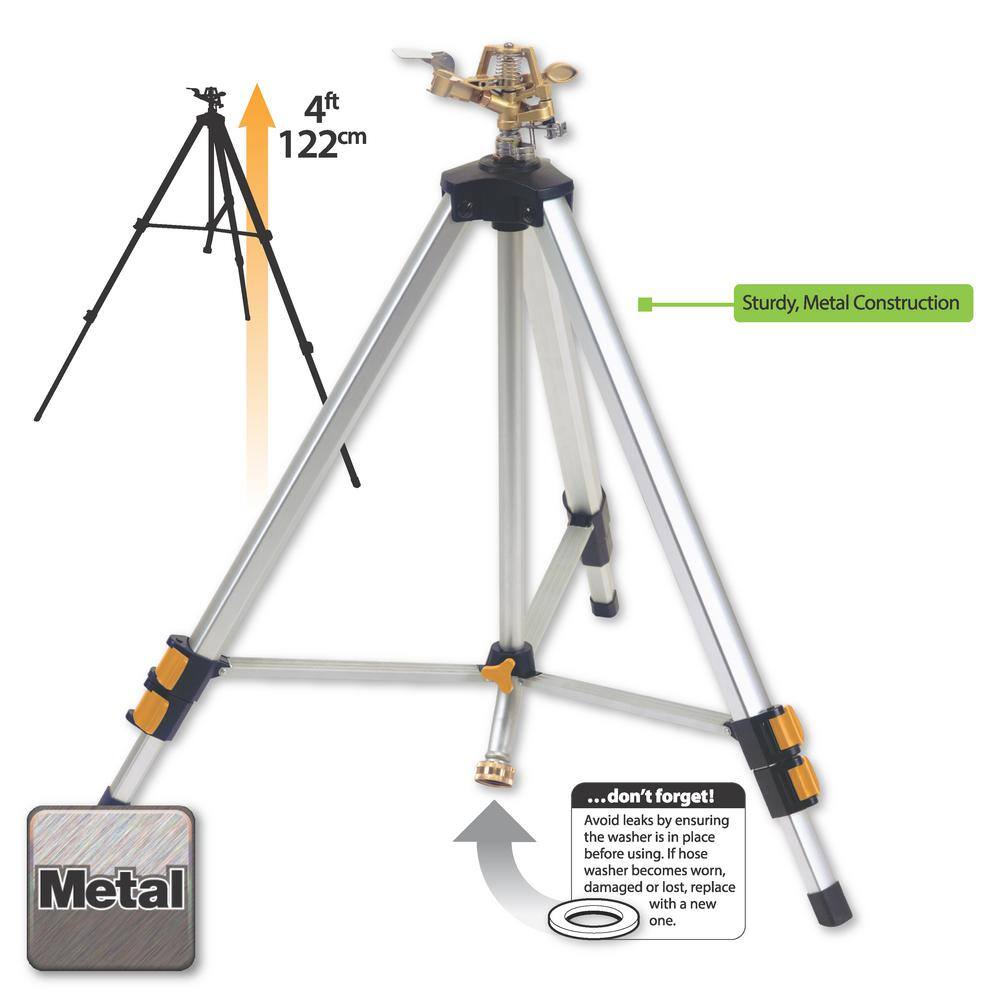 Melnor Deluxe Metal Pulsator Sprinkler with Tripod 9620-8