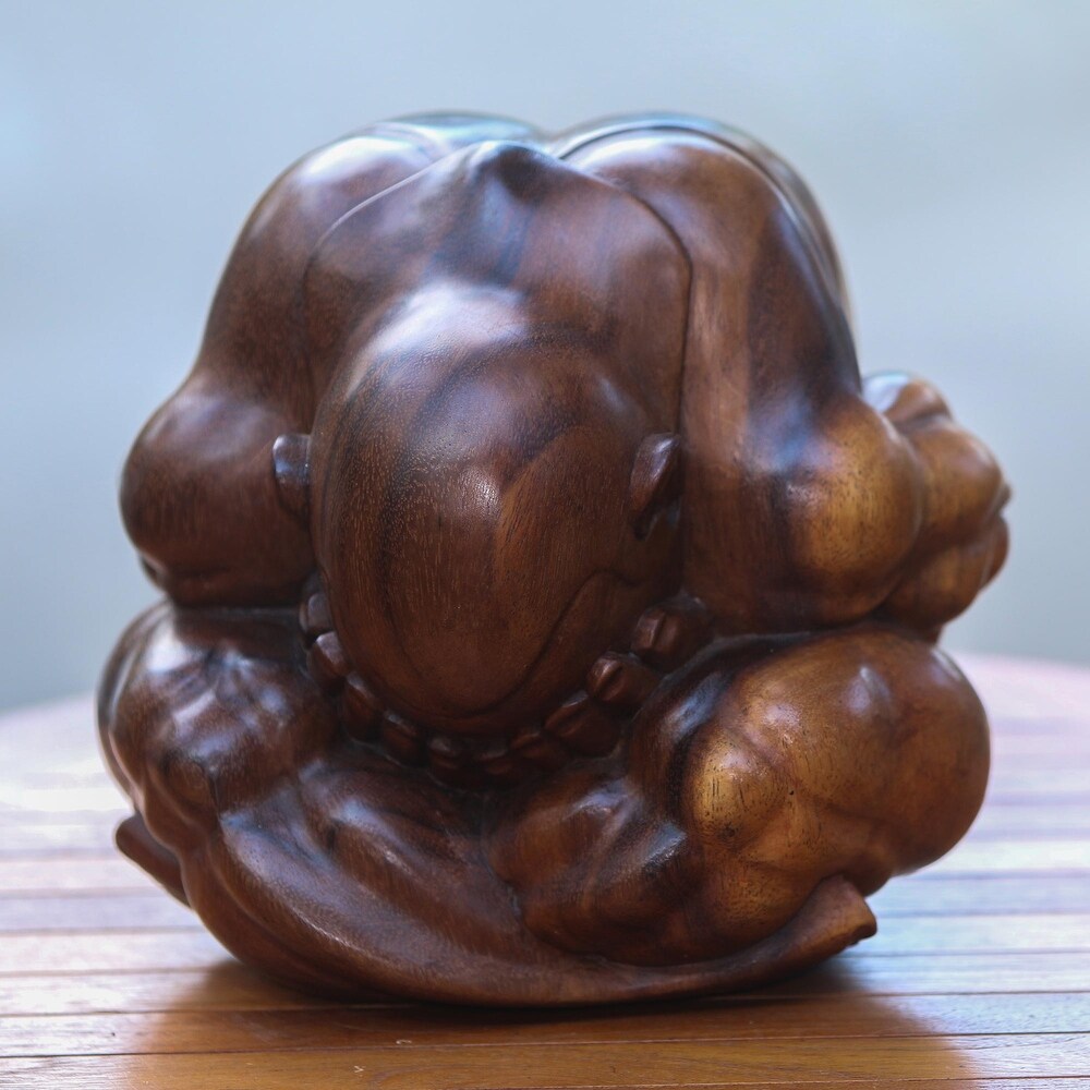 Novica Handmade Meditating Yogi Wood Sculpture (7.5 In.)