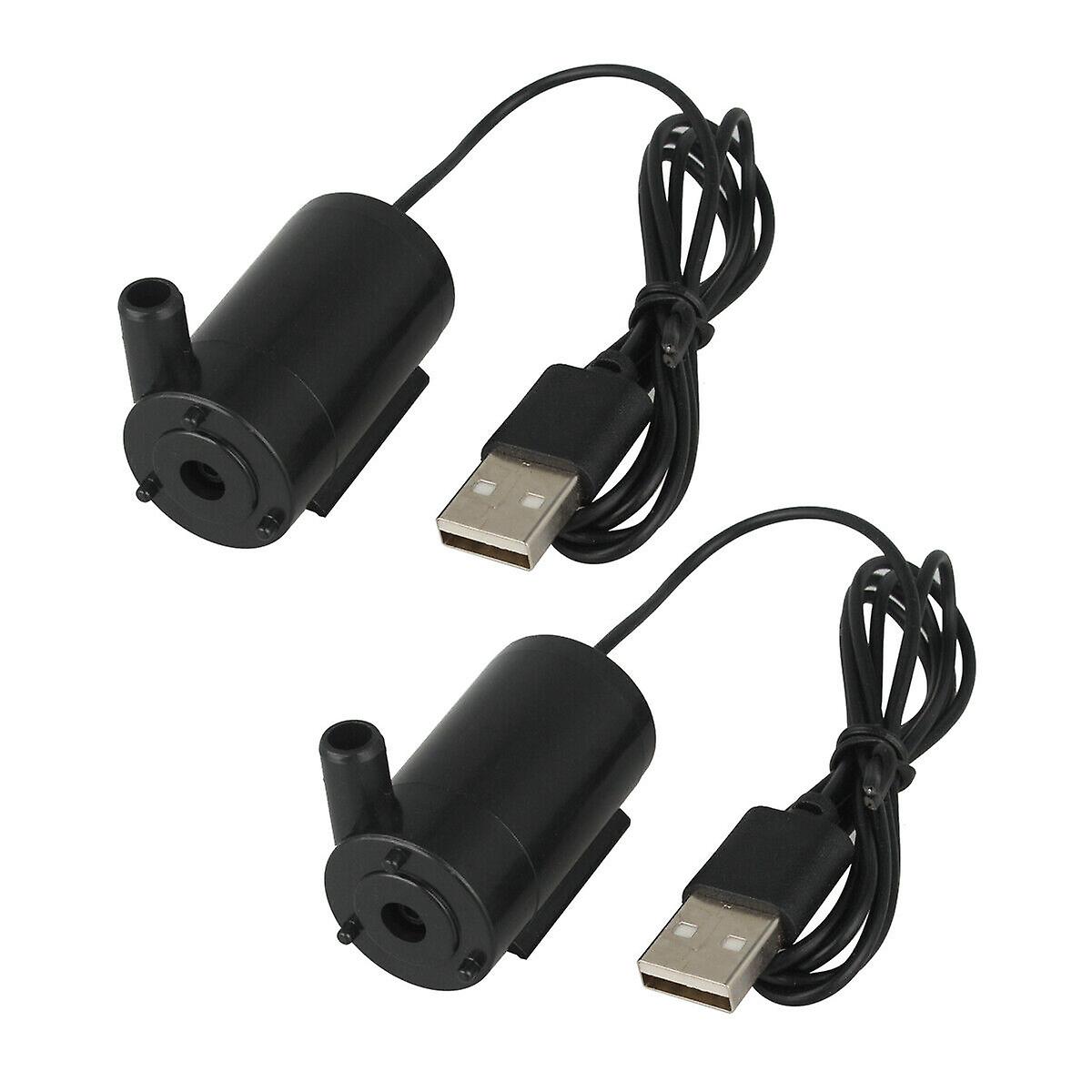 2pcs Usb Plug 1m Cable Mute Small Water Pump Mini Submersible Pump 5v 1.0a Tools Usa